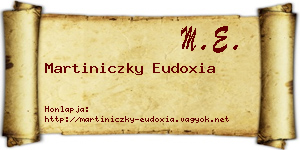 Martiniczky Eudoxia névjegykártya